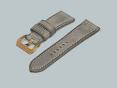 Handmade Grey Panerai Bronzo Strap on display
