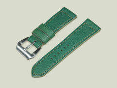 Handmade Green Panerai Radiomir Strap with beige stitching