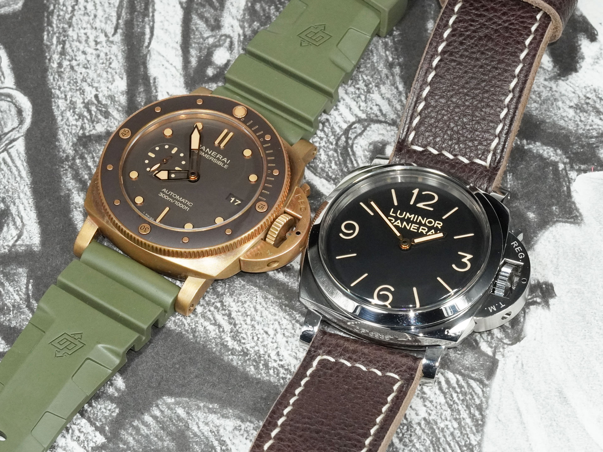 espresso brown leather strap Panerai 47mm handcrafted