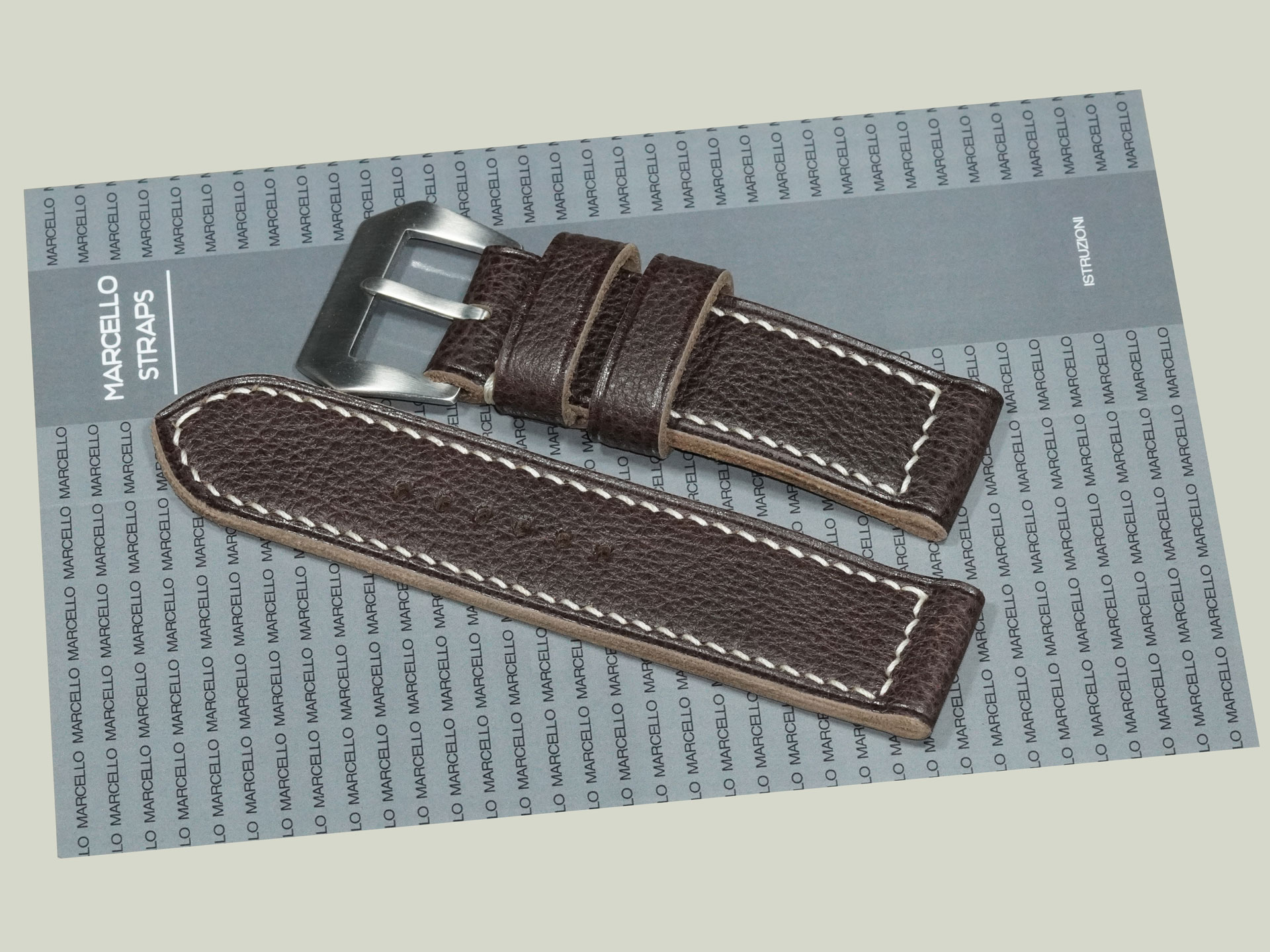 espresso brown Panerai watch strap 47mm size