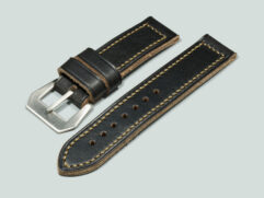 Thick Black Panerai Strap on Luminor 44 mm watch