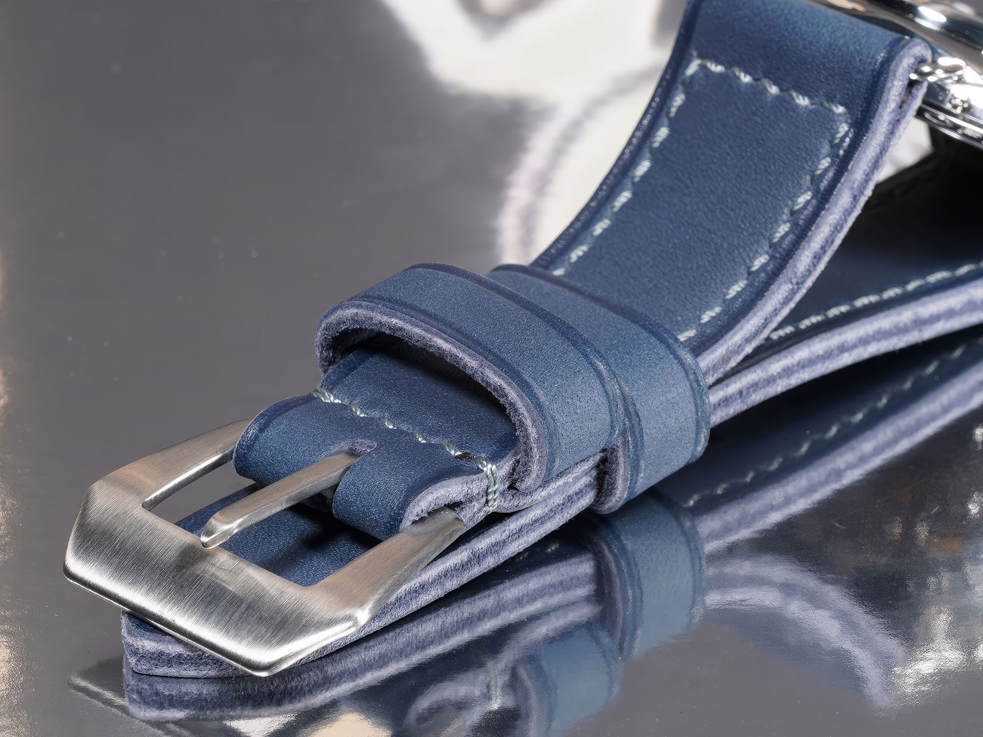 Marcello Straps blue Radiomir strap on Panerai PAM00183