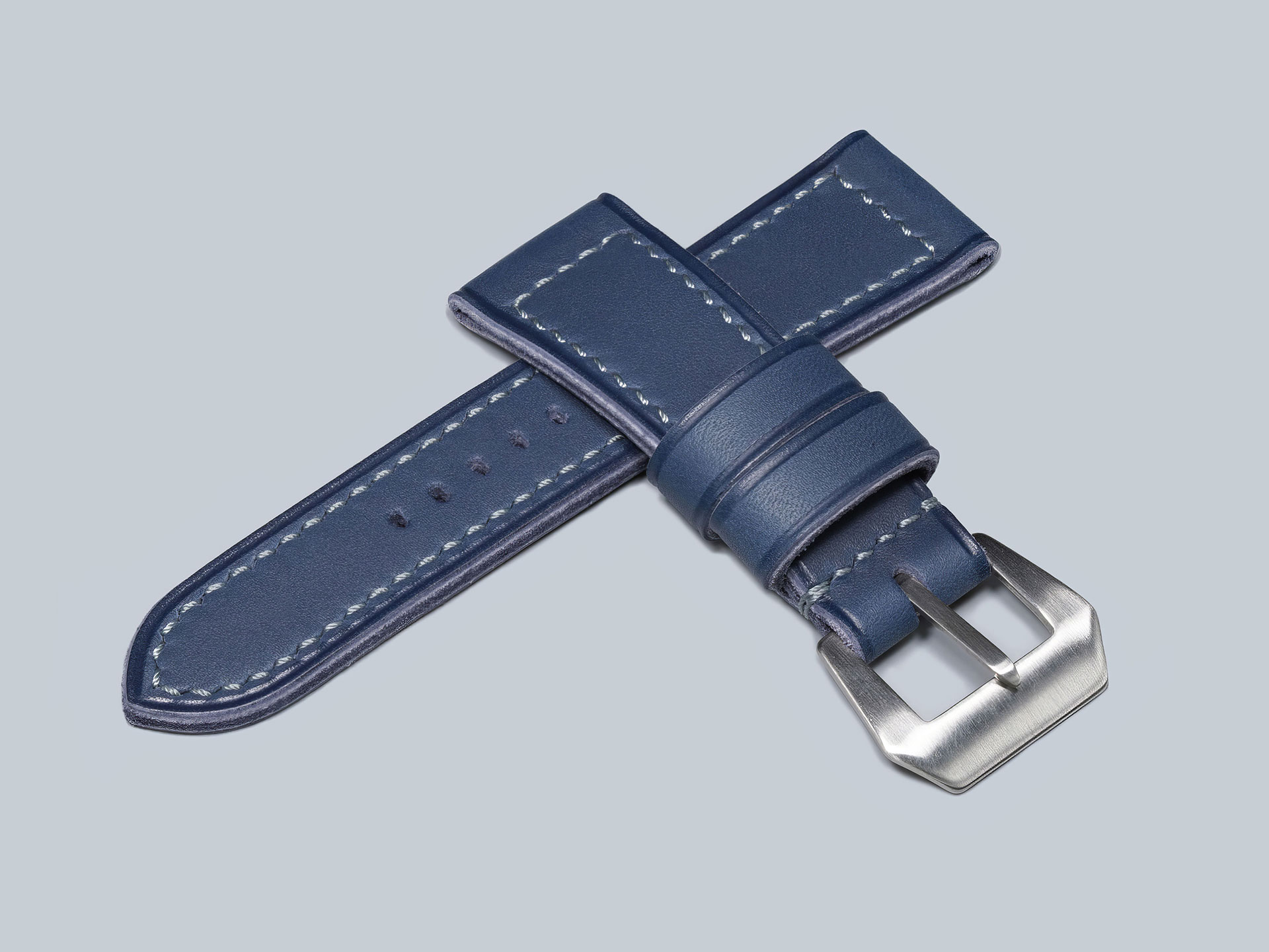 handmade blue Panerai strap for Radiomir models