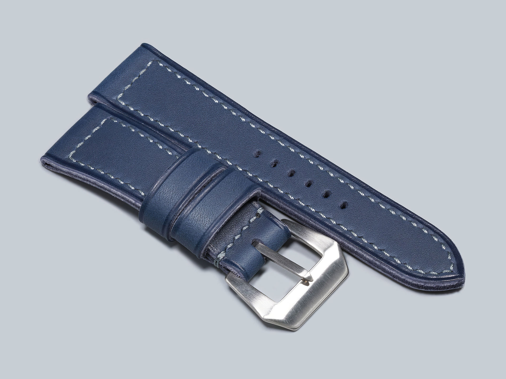 blue Radiomir replacement strap handmade leather