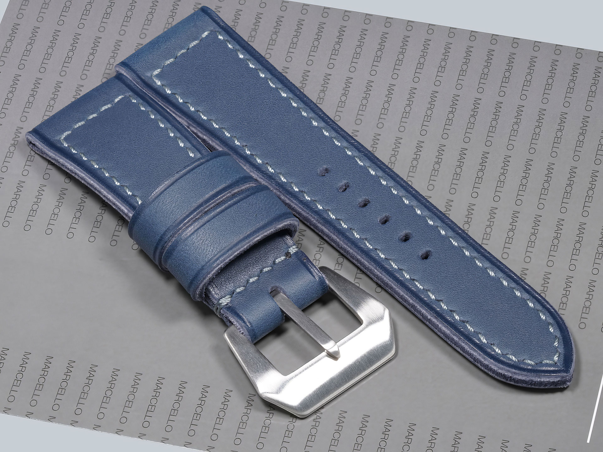 Panerai Radiomir thick blue strap close up