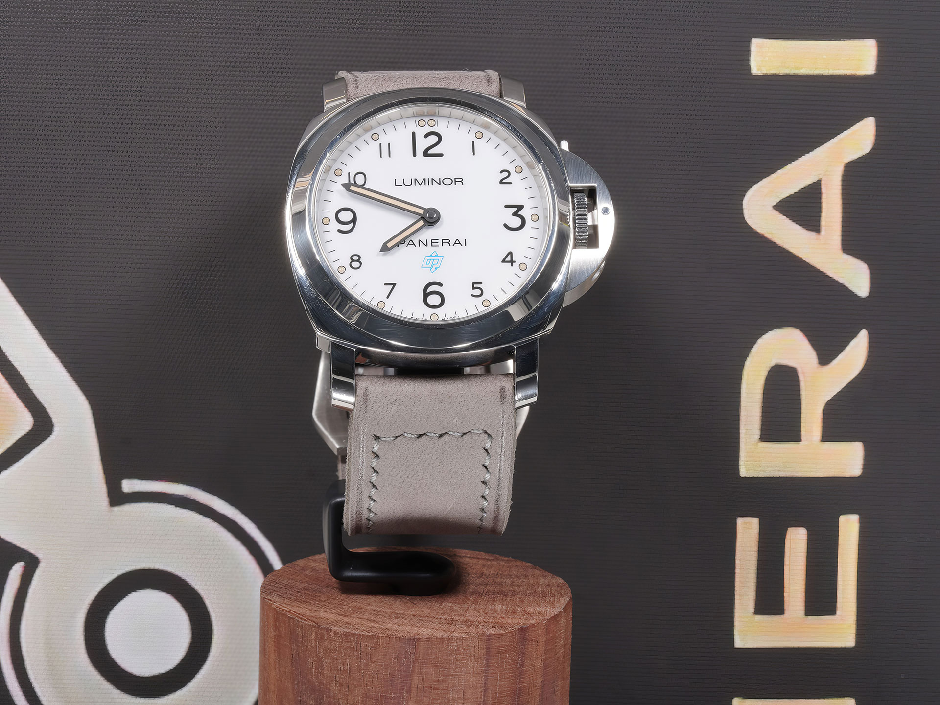 Luxury grey Panerai strap made for 44mm Luminor case