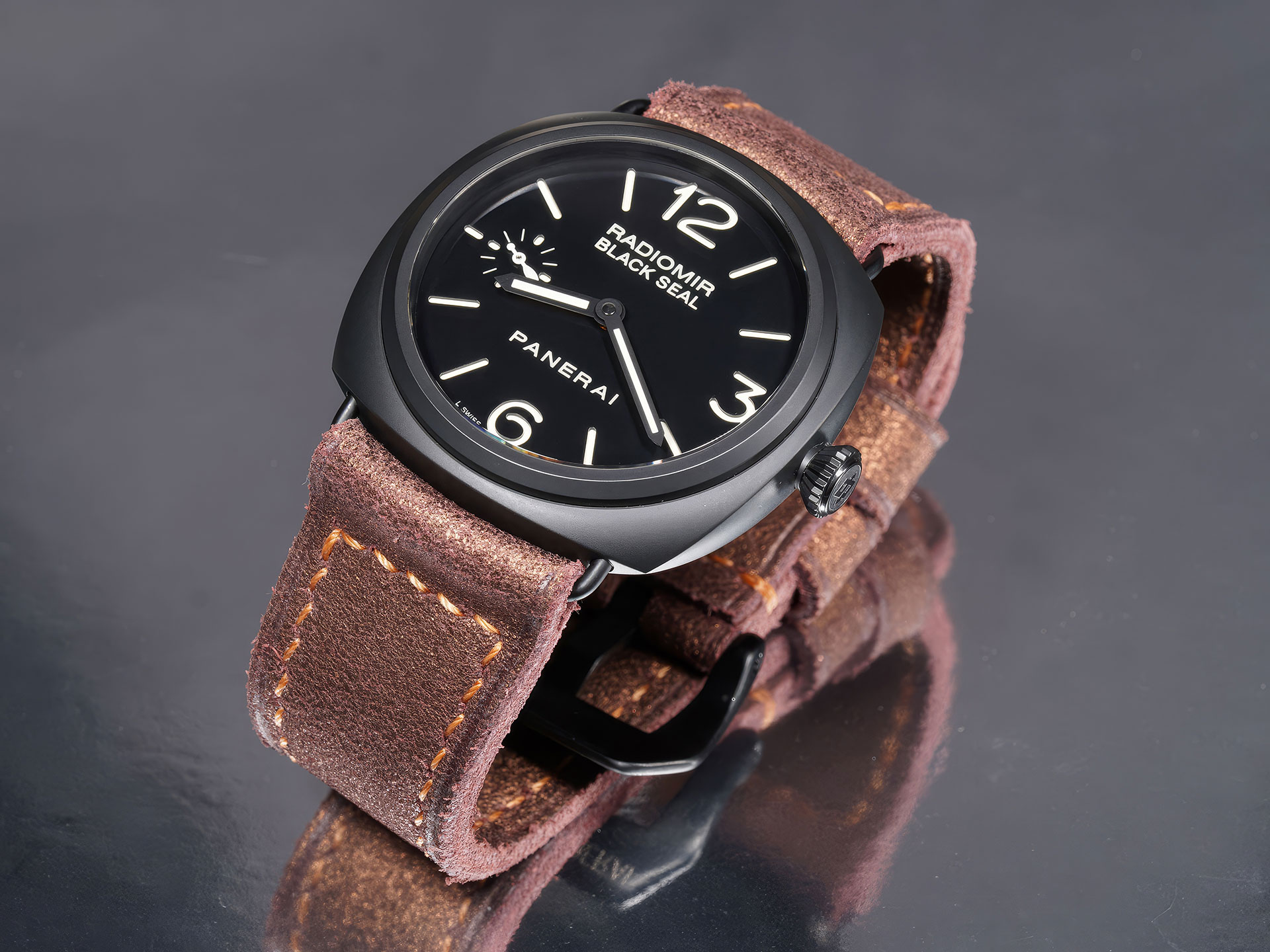 bespoke strap for Ceramic Panerai PAM00292 from Marcello Straps