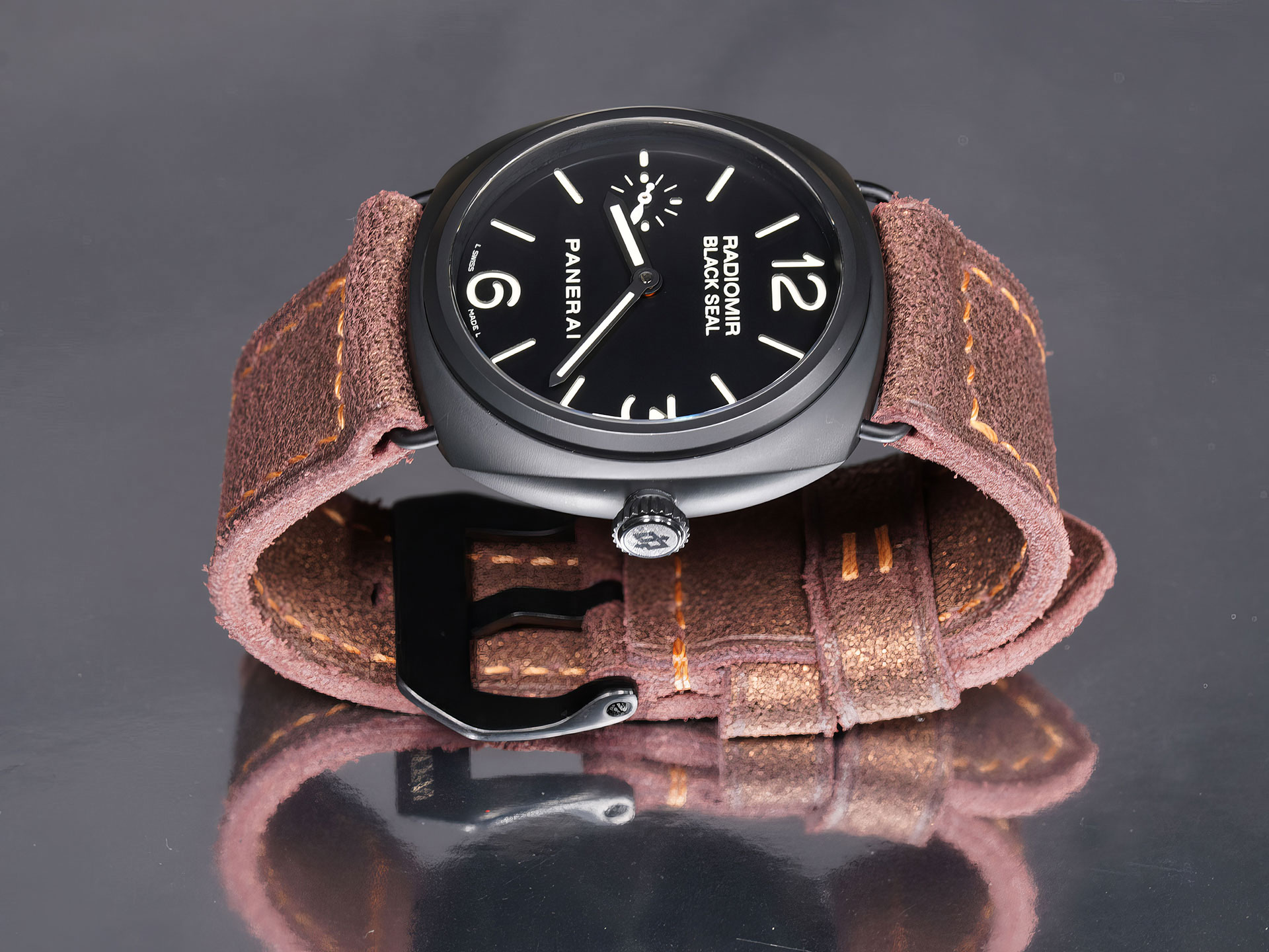 a unique handcrafted strap for Ceramic Panerai PAM00292 from Marcello Straps