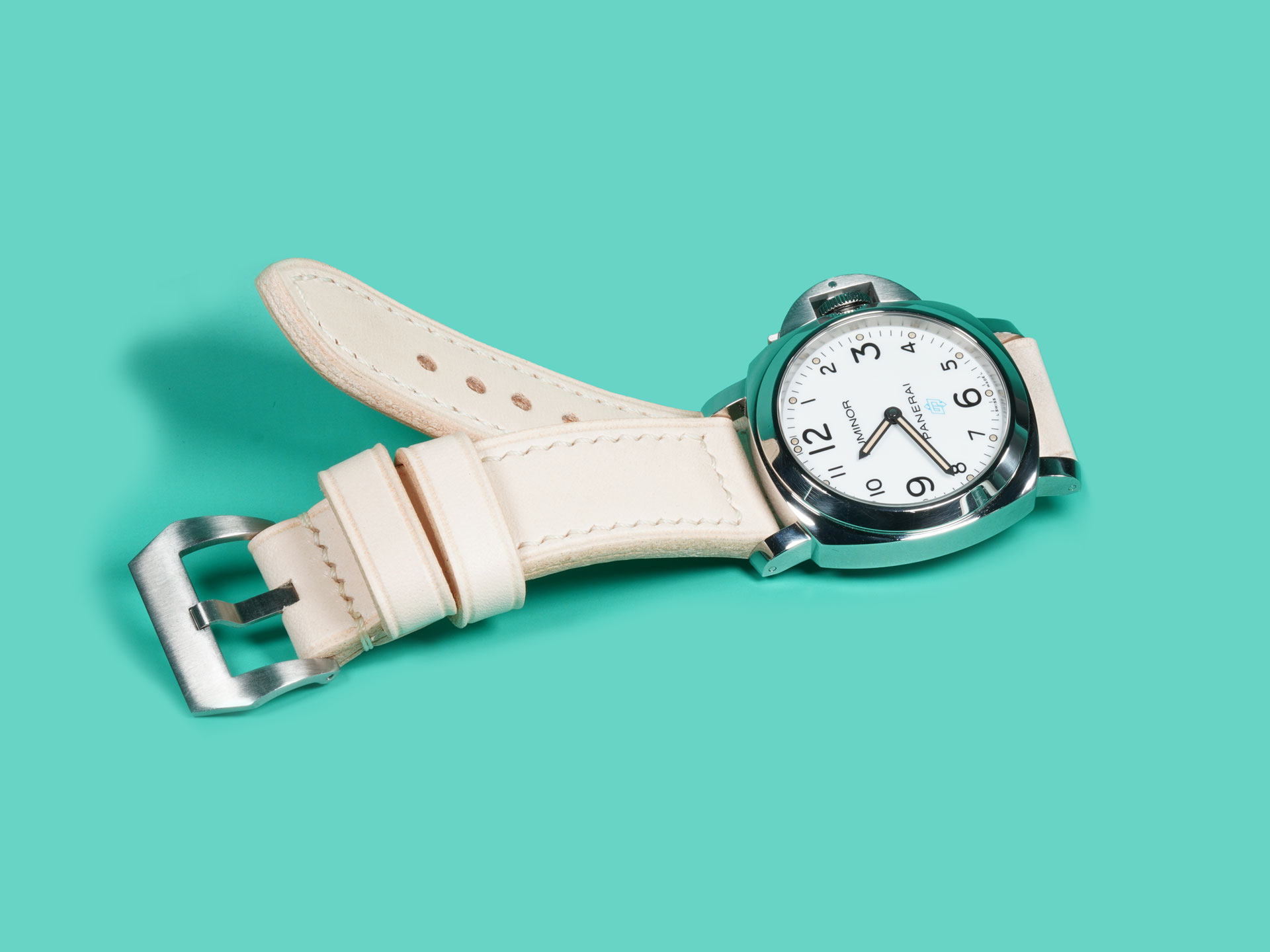 Structured 4.2mm Light Tan Panerai 44mm Strap