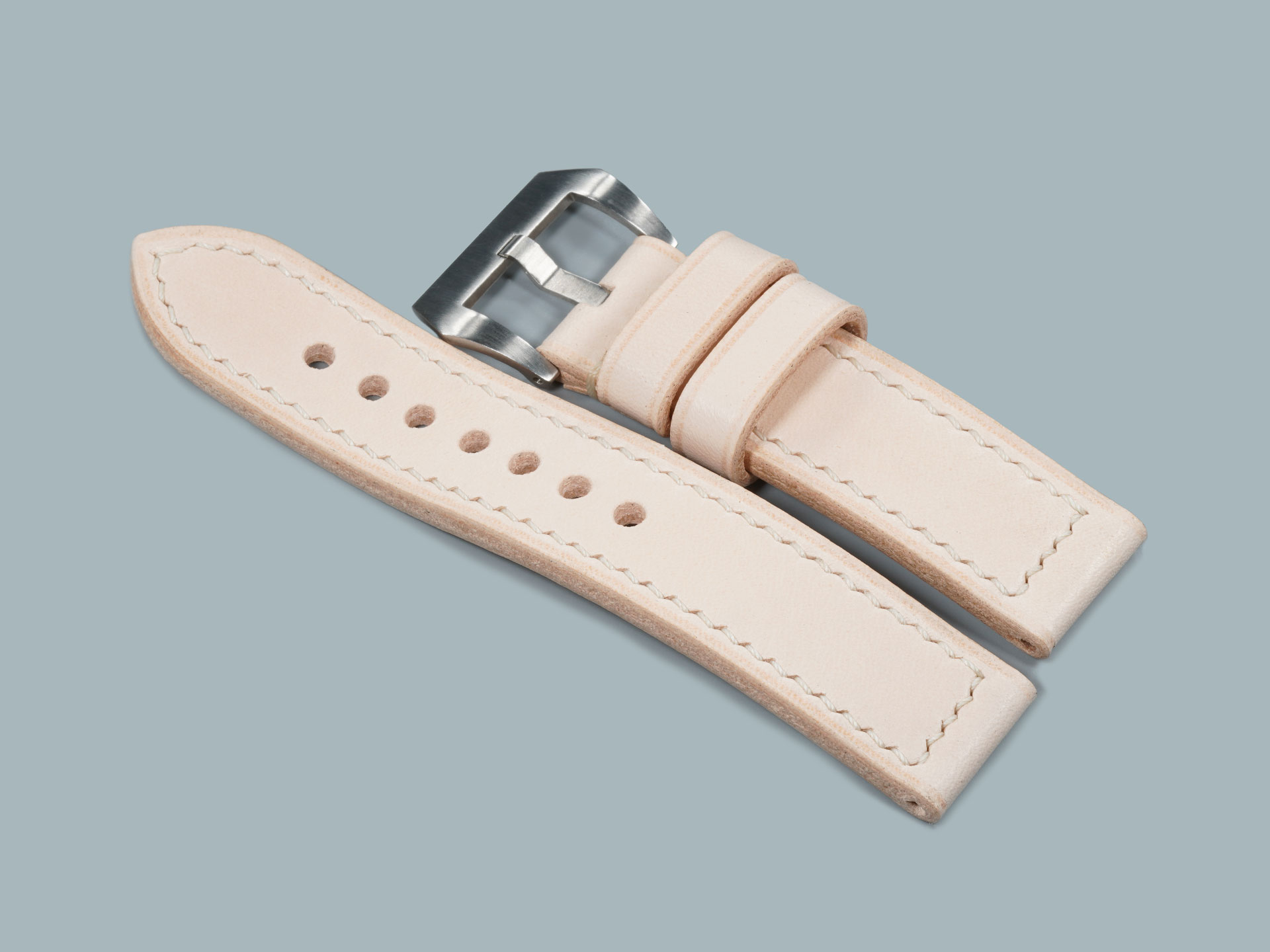 Box stitched Light Tan Panerai 44mm Luminor strap