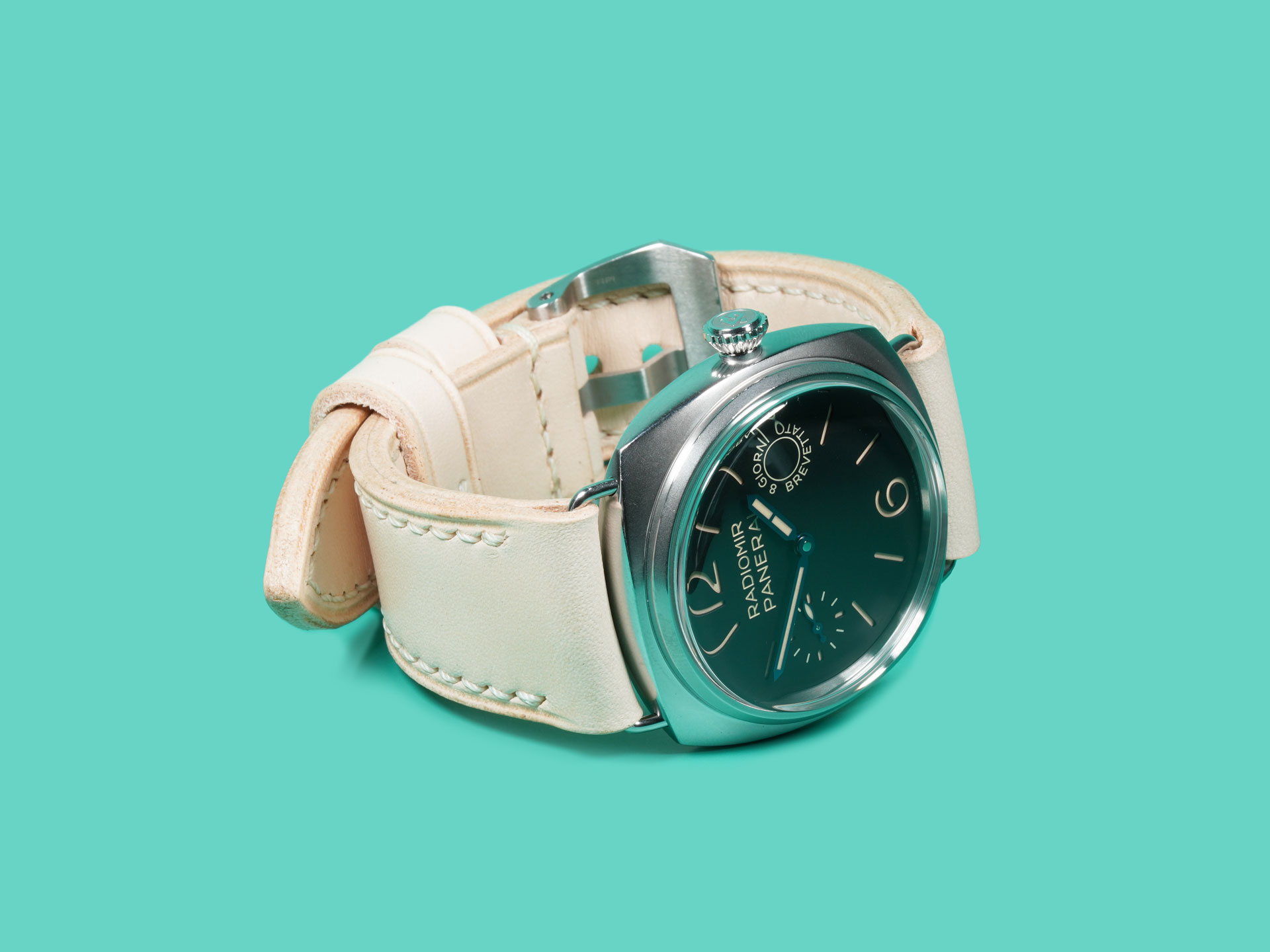 Light tan Panerai Radiomir strap designed for OEM buckle