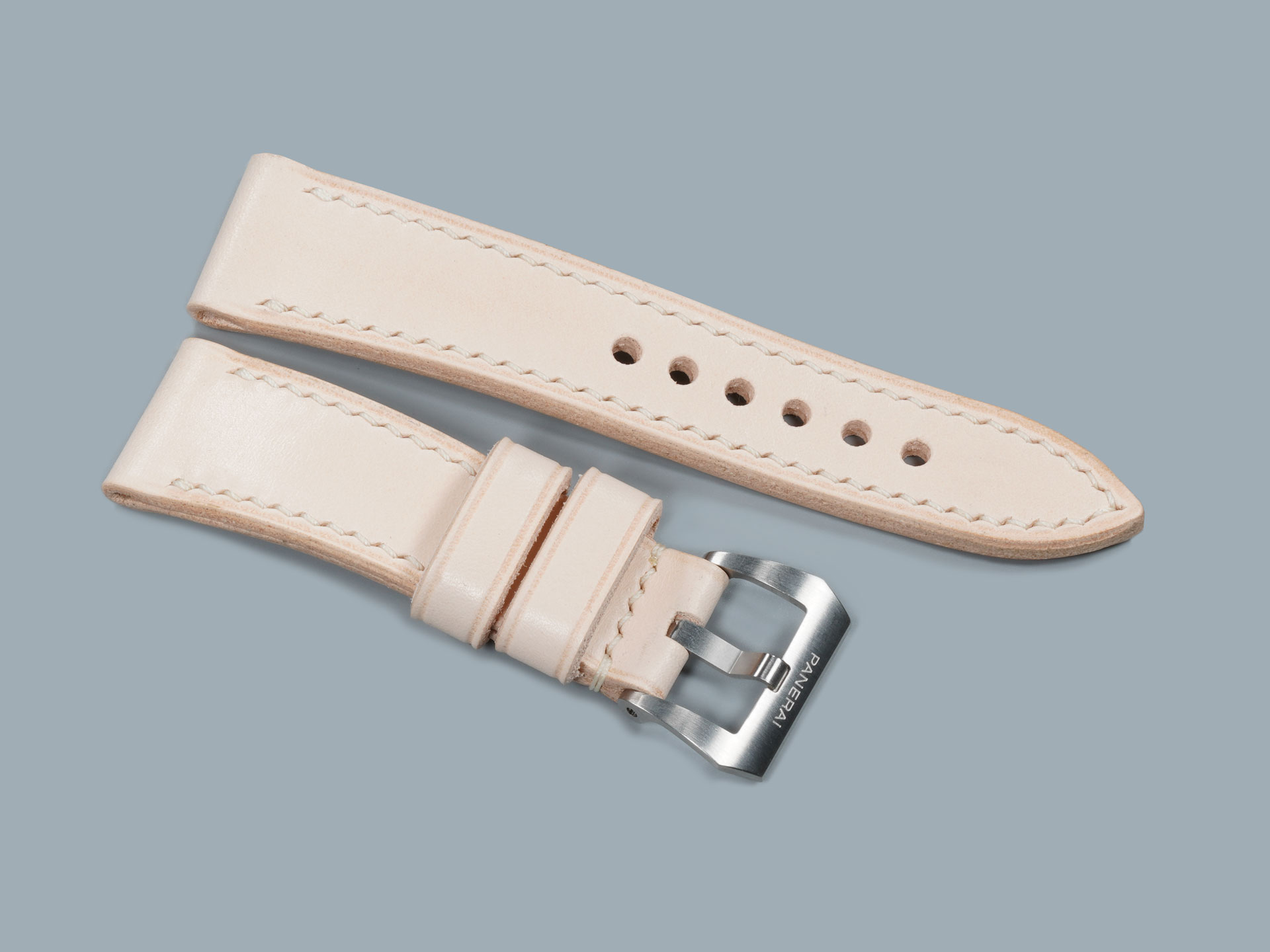 Soft tempered Panerai Radiomir strap in light tan leather