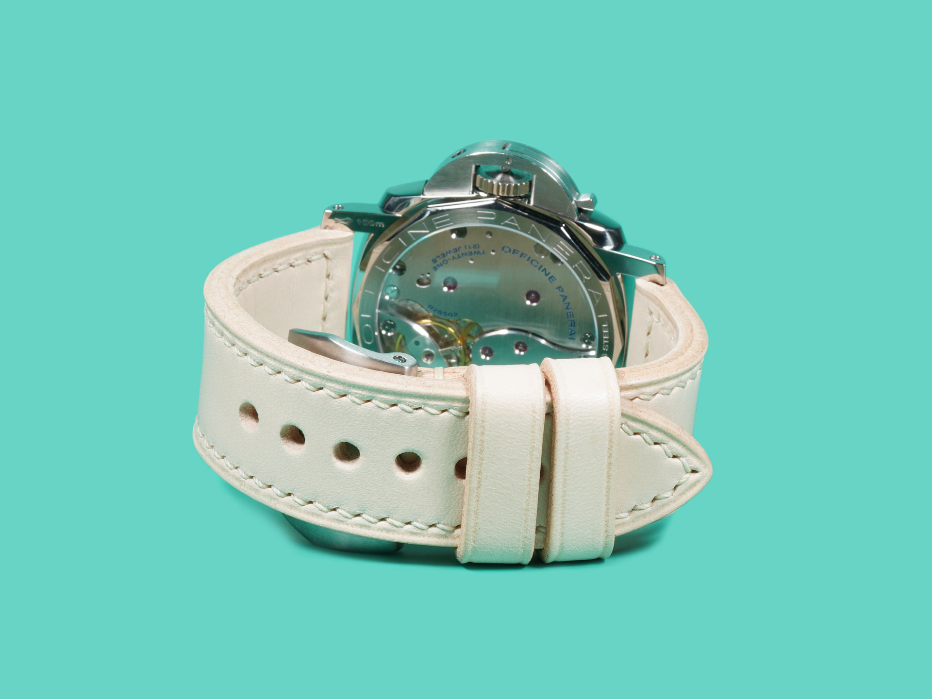 Full grain vegetable tanned 47mm Panerai strap