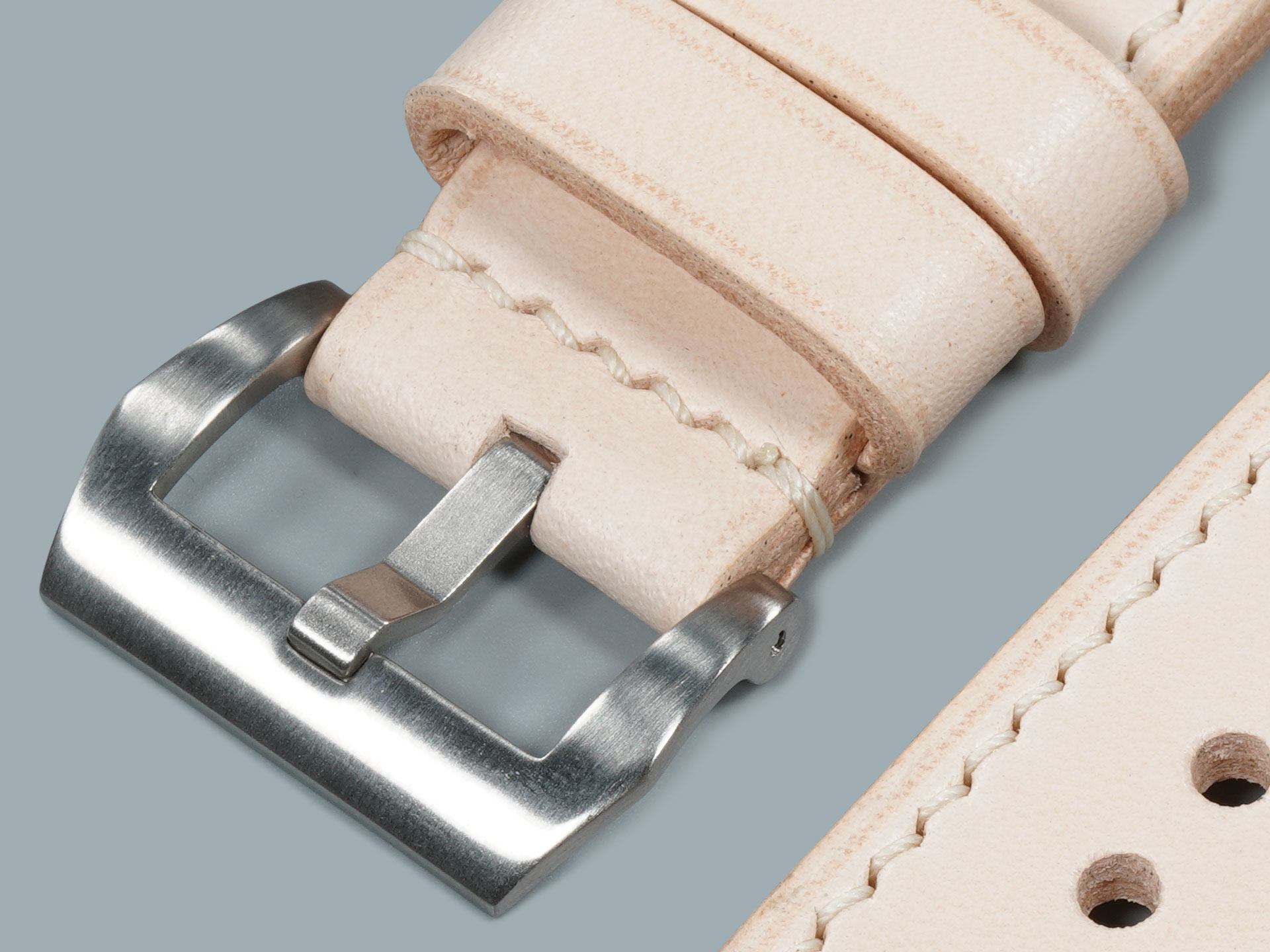 Thick soft Light Tan Panerai Luminor 47mm strap 26mm wide