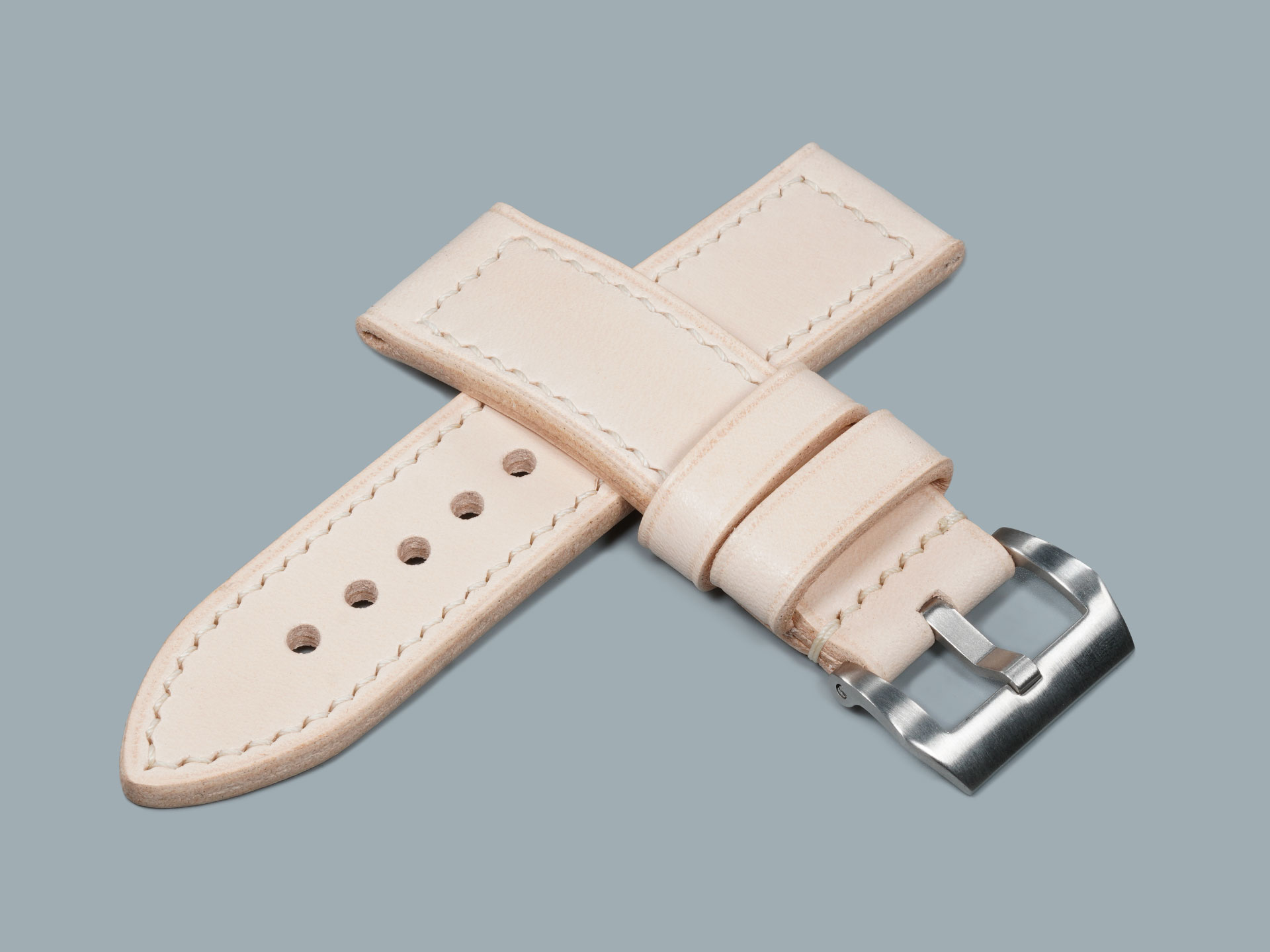 Premium Italian vegetable tanned Light Tan Panerai 47mm Strap