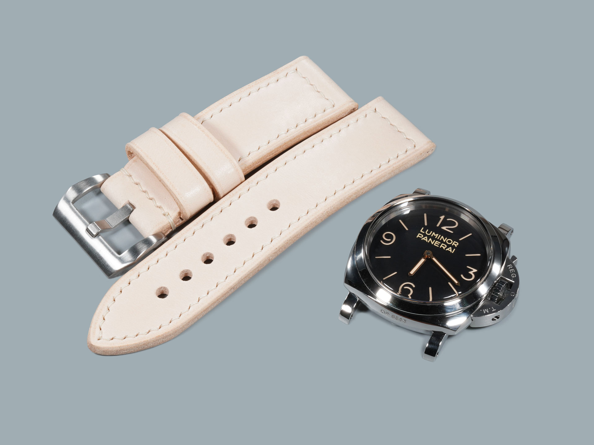 Soft temper handcrafted 47mm Panerai leather strap