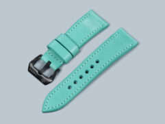 Aqua Blue Panerai Radiomir Strap by Marcello Straps handcrafted in 4.2mm thick Italian vegetable-tanned leather