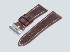 Brown Panerai Radiomir strap handcrafted with OEM buckle PAM00346