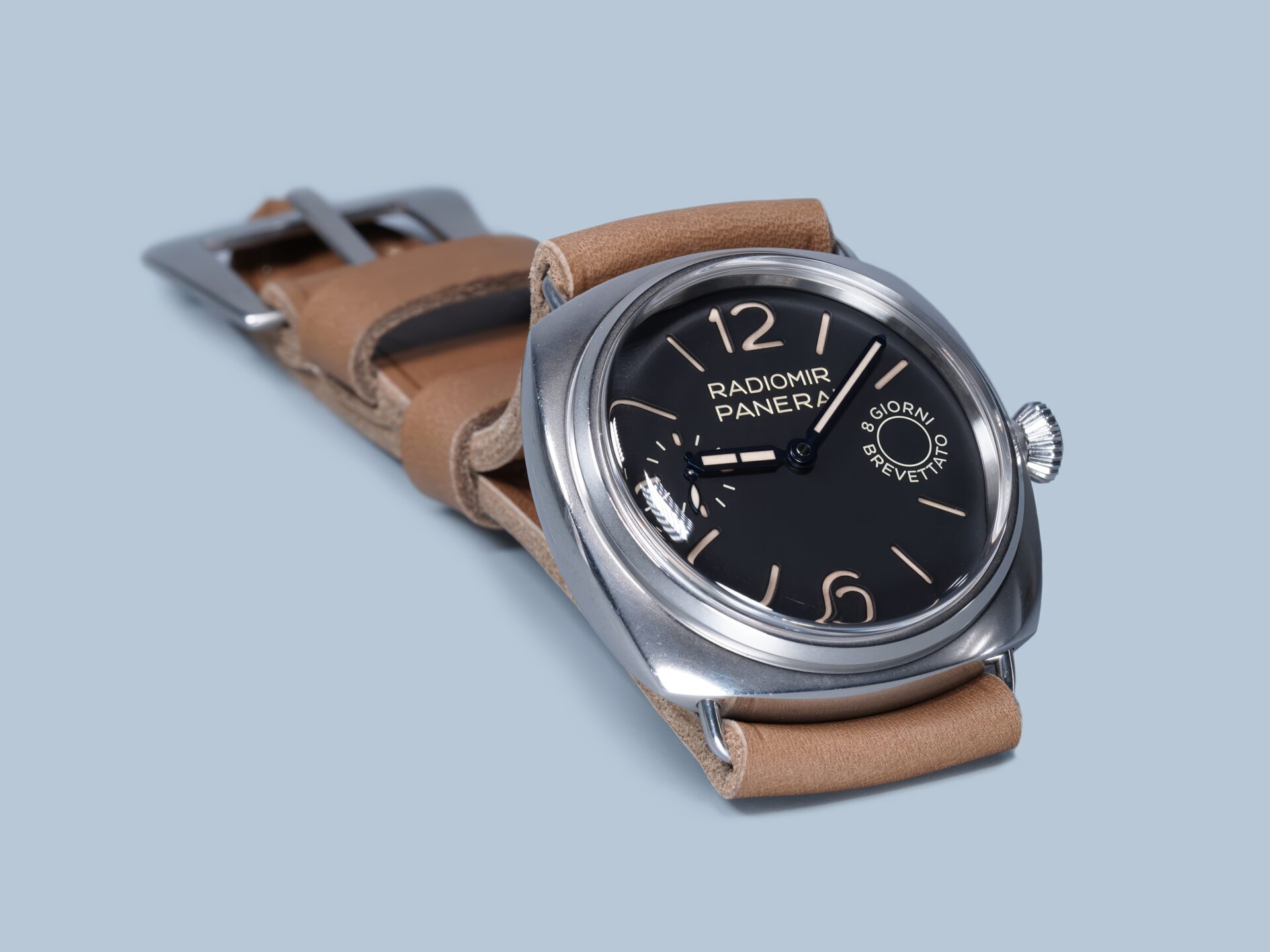 Handcrafted vintage leather strap for Panerai Radiomir PAM00992