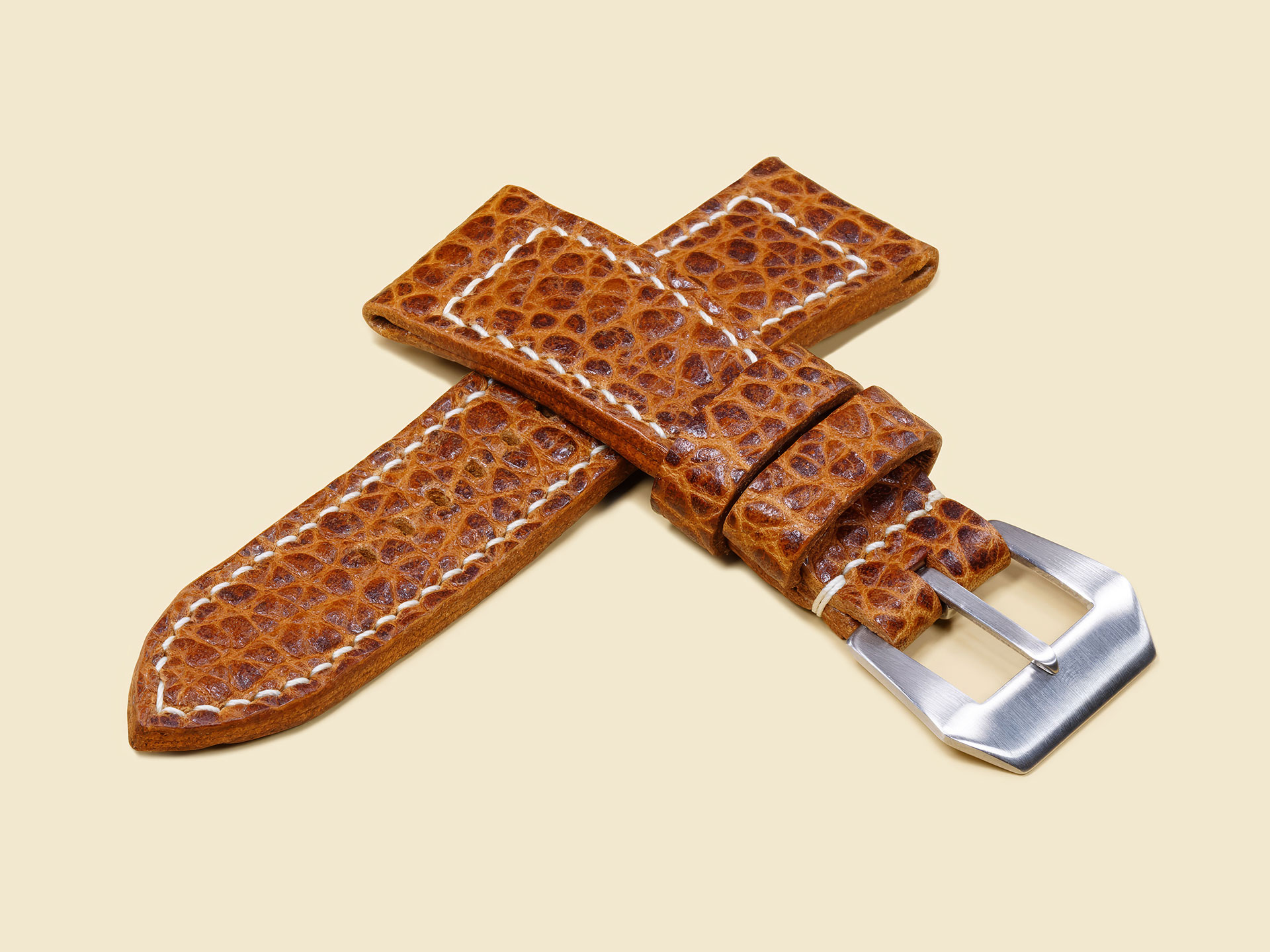 Marcello Straps soft buffalo leather band for Panerai Radiomir GMT.