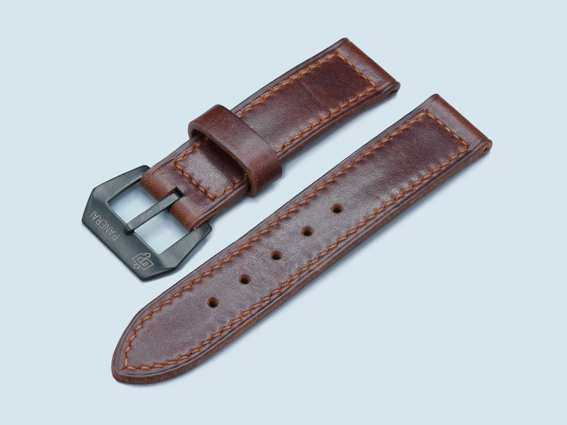 Vintage-brown-leather-strap-for-Panerai-PAM05218-Luminor