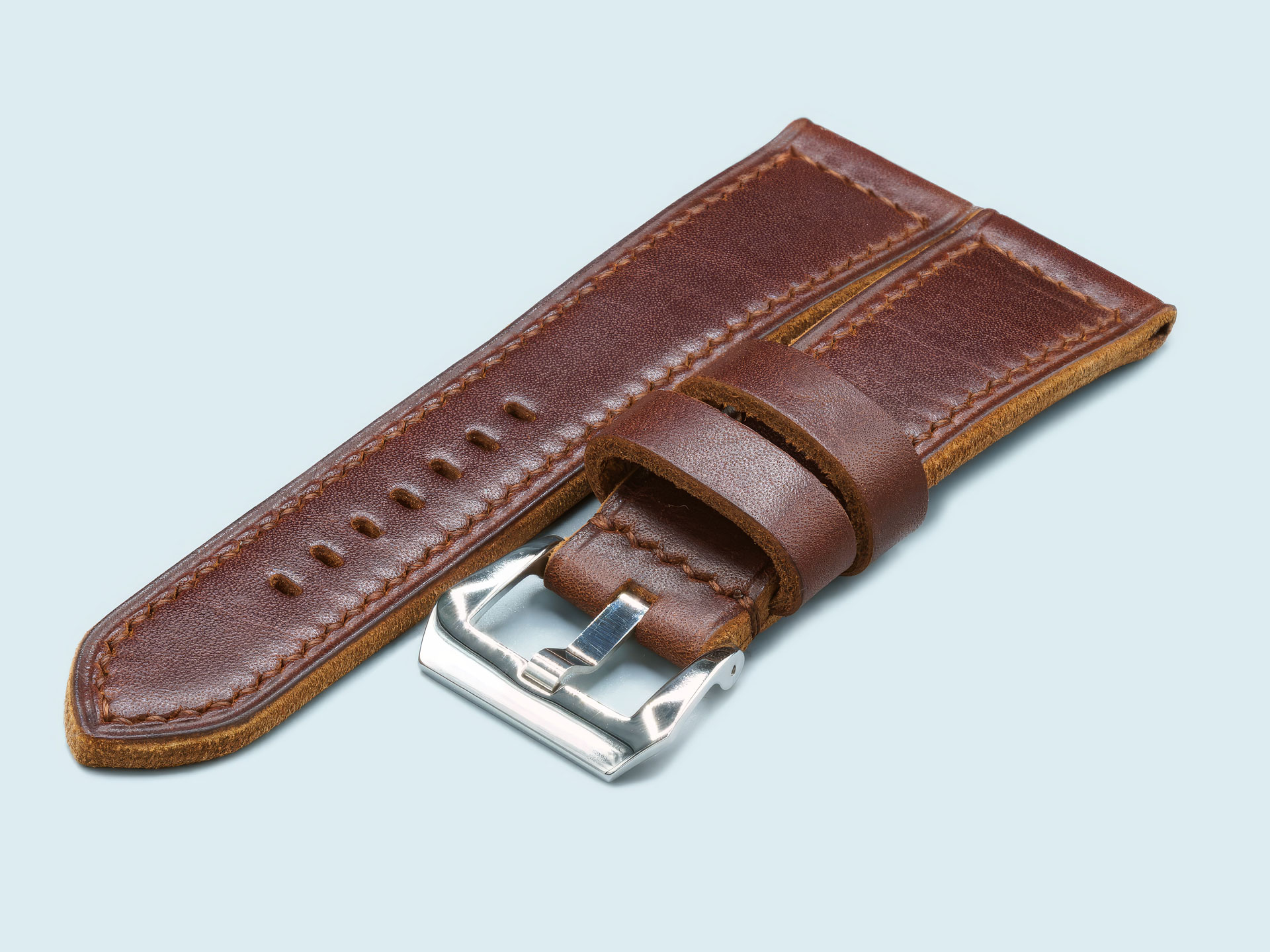 Panerai Radiomir Brown Leather Strap – Thick Handcrafted Band
