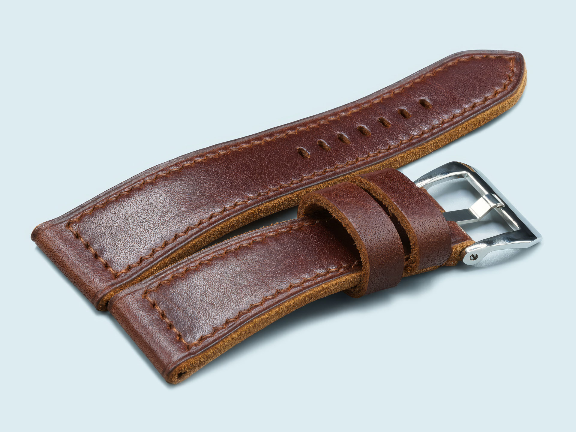 Thick Leather Strap for Panerai Radiomir in Brown – Artisan Made