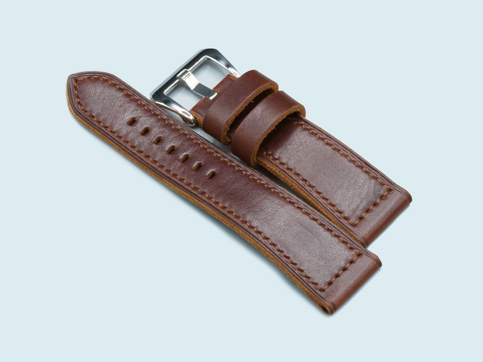 Thick Brown Radiomir Strap on Panerai Radiomir Watch – Lifestyle Shot