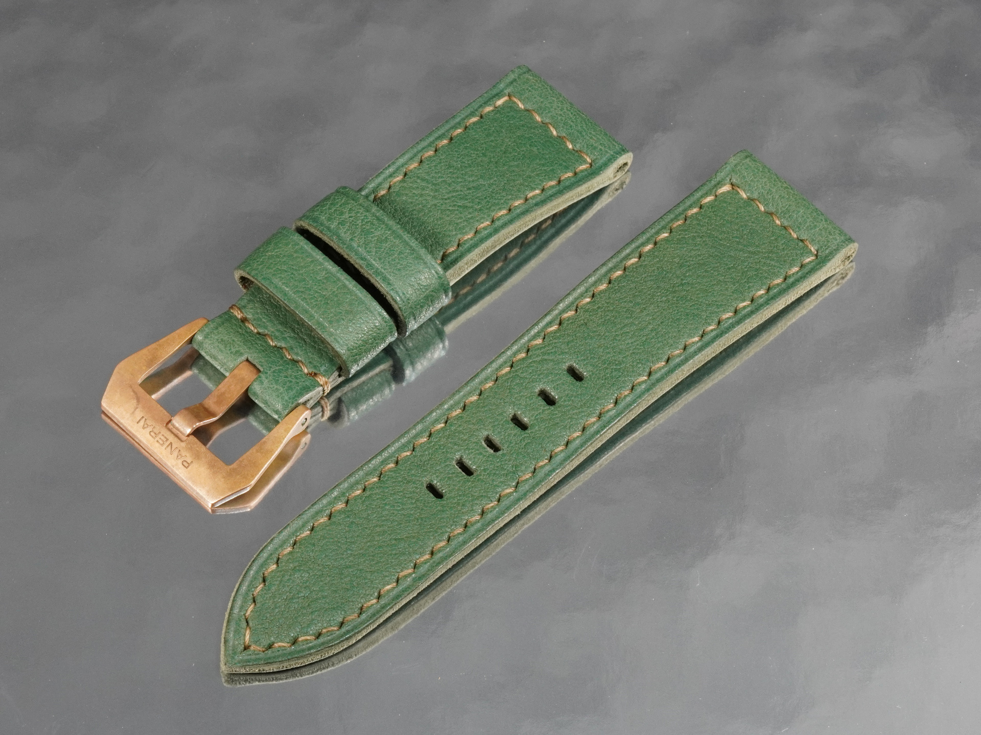 premium-military-green-leather-strap-fitted-to-panerai-bronzo-submersible